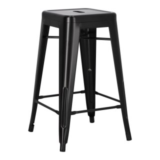 Stołek barowy Paris 66cm czarny inspirowany Tolix