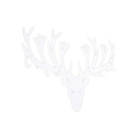 Wieszak ścienny Poroże biały