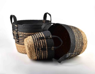 BALI Komplet 3 koszy 30x30xH:24/26x26xH:22/20x20xH:18cm