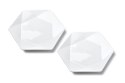 RALPH WHITE Komplet 2 talerzy deserowych 24.5cm x21cm x h2cm