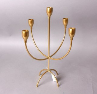 CEDRIC GOLD Świecznik 25x16xh32cm 5 ramienny