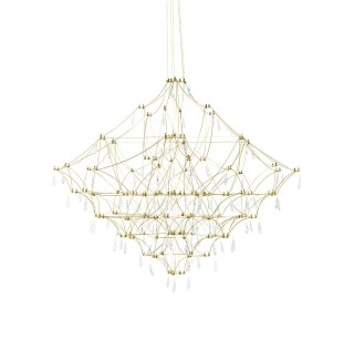 MOOSEE lampa wisząca CONSTELATION 77 GOLD - LED, stal szczotkowana