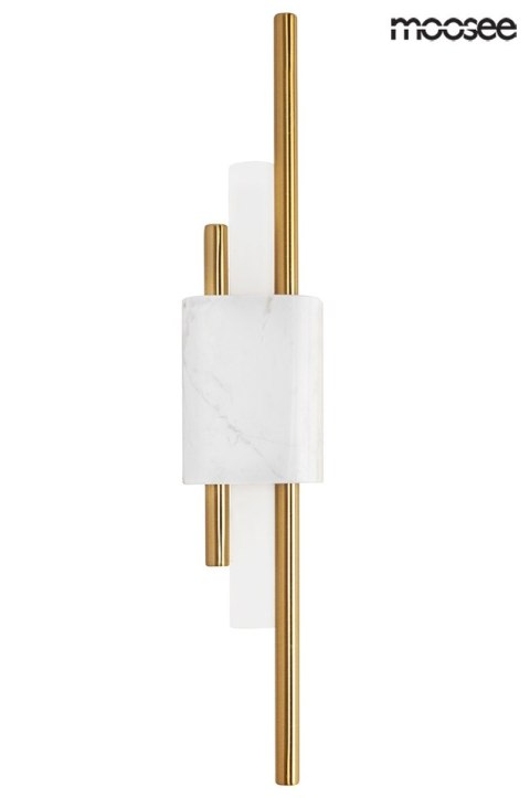 MOOSEE lampa ścienna EVANS biała / złota