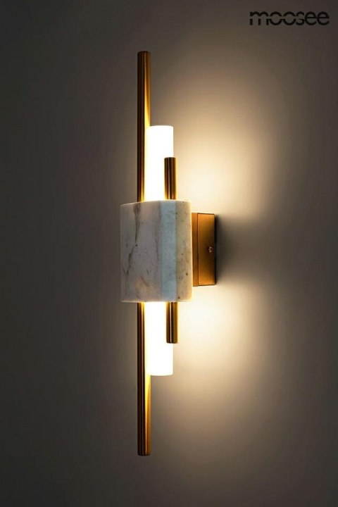 MOOSEE lampa ścienna EVANS biała / złota