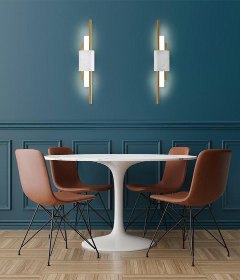 MOOSEE lampa ścienna EVANS biała / złota