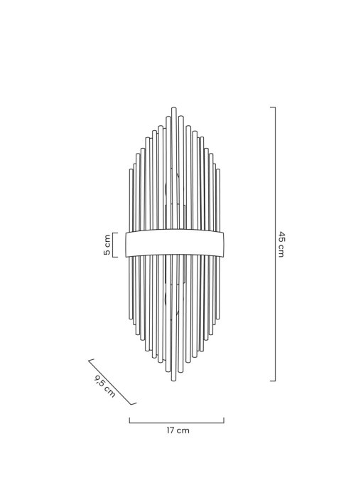 MOOSEE lampa ścienna FLORENS S złota