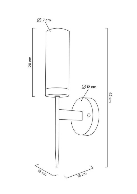 MOOSEE lampa ścienna TORCH złota