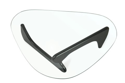 Stolik STABLE BLACK - szkło, podstawa drewniana czarny jesion.