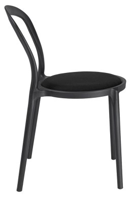 Krzesło SLIM czarne - polipropylen, tkanina