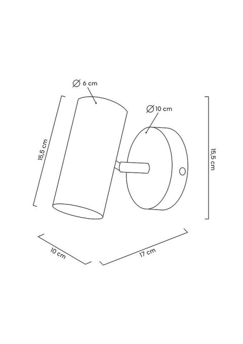MOOSEE lampa ścienna SPOT złota