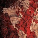 Parawan dwustronny, Rustykalna mapa świata w czerwieni - 145x170