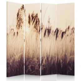 Parawan dwustronny, Wysokie trawy w sepii - 145x170