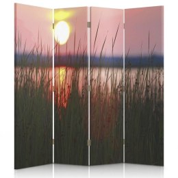 Parawan dwustronny, Zachód słońca na jeziorze - 145x170