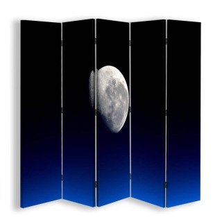 Parawan dwustronny, Księżyc na nocnym niebie - 180x170