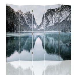 Parawan dwustronny, Tafla górskiego jeziora - 180x170