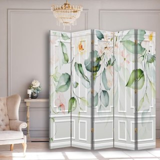 Parawan dwustronny, Zielone liście - 180x170