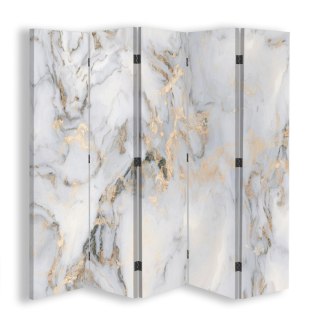 Parawan dwustronny, Złoty marmur - 180x170