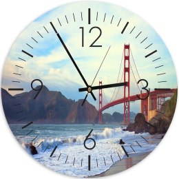Obraz z zegarem, Most Golden Gate - 40x40