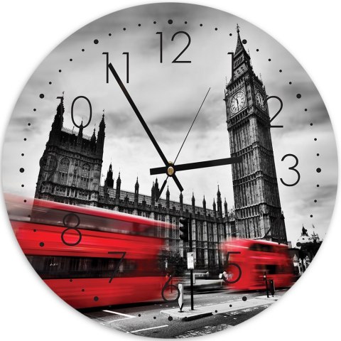 Obraz z zegarem, W sercu Londynu - 40x40