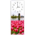 Obraz z zegarem, Holenderski krajobraz - 25x65