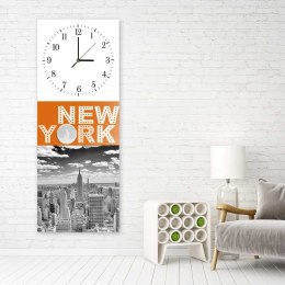 Obraz z zegarem, Miasto Nowy Jork - 30x90