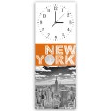 Obraz z zegarem, Miasto Nowy Jork - 30x90