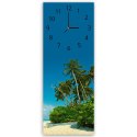 Obraz z zegarem, Tropikalna plaża - 30x90