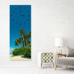 Obraz z zegarem, Tropikalna plaża - 40x118