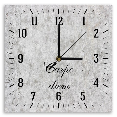 Obraz z zegarem, Carpe diem na jasnym kamieniu - 60x60