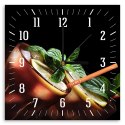 Obraz z zegarem, Cuba libre koktajl - 40x40