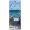 Obraz z zegarem, Droga na plażę - 25x65