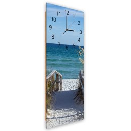Obraz z zegarem, Droga na plażę - 30x90