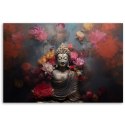 Obraz na płótnie, Budda Kwiaty Zen Abstrakcja - 100x70