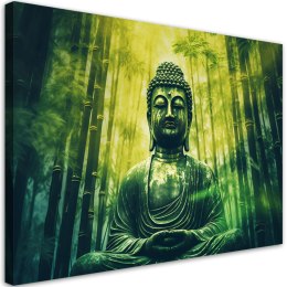 Obraz na płótnie, Budda i bambusy zen - 120x80