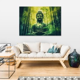 Obraz na płótnie, Budda i bambusy zen - 90x60