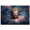 Obraz na płótnie, Budda i kwiaty zen - 100x70