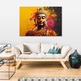Obraz na płótnie, Budda na abstrakcyjnym tle - 100x70