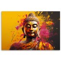 Obraz na płótnie, Budda na abstrakcyjnym tle - 120x80