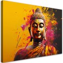 Obraz na płótnie, Budda na abstrakcyjnym tle - 60x40