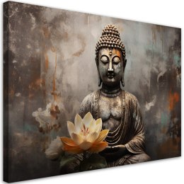 Obraz na płótnie, Medytujący Budda abstrakcja - 100x70