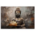 Obraz na płótnie, Medytujący Budda abstrakcja - 100x70