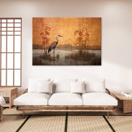 Obraz na płótnie, Orientalny żuraw - 90x60