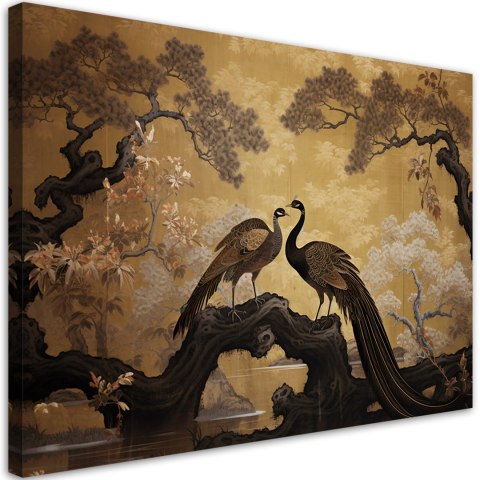 Obraz na płótnie, Pawie Drzewo Bonsai - 100x70
