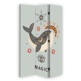 Parawan dwustronny korkowy, Magiczny wieloryb - 110x170