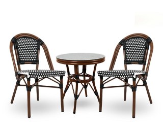 Krzesło ogrodowe CAFE PARIS brązowe rattan