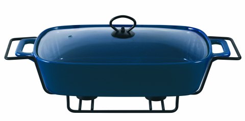 MODERN KITCHEN Naczynie z podgrzewaczem 2,1L 41,5x25,6xh15cm granatowe