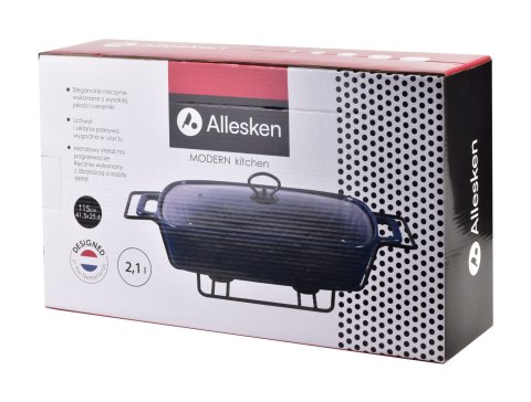 MODERN KITCHEN Naczynie z podgrzewaczem 2,1L 41,5x25,6xh15cm granatowe