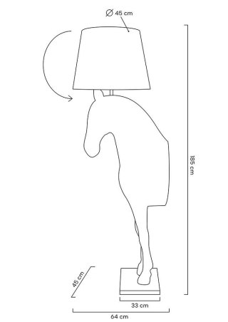 MOOSEE lampa podłogowa KOŃ HORSE STAND M biała - włókno szklane