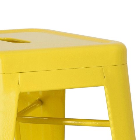 Stołek barowy Paris 66cm żółty inspirowany Tolix