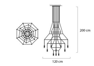 MOOSEE lampa wisząca FLUSSO 20 czarna